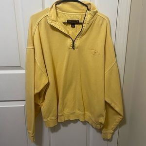XL Yellow Tommy Bahama Cotton Quarter Zip